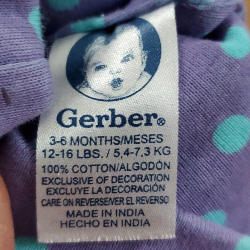 Gerber Girls Princess in Training Turquoise Onesie and Purple‎ Crown Hat 3-6M